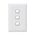 Linea - Vertical rocker switch - Single Pole Double Throw - 3 gang 2 way 240V a.c. white