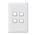 Linea - Vertical rocker switch - Single Pole Double Throw - 4 gang 2 way 240V a.c. white
