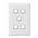 Linea - Vertical rocker switch - Single Pole Double Throw - 5 gang 2 way 240V a.c. white