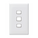 Linea - Vertical rocker switch - Single Pole Double Throw - 3 gang 2 way 240V a.c. white