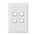 Linea - Vertical rocker switch - Single Pole Double Throw - 4 gang 2 way 240V a.c. white
