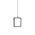 HPM Pendi 7W LED Warm White Square Pendant Light Polished Silver