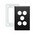 Excel Life Smart Grid & Plate for 1 Smart Switch / Dimmer and 2 Wireless Master Switch / Blind Switch Matt Black