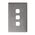 Linea - Coverplate 3 gang gun metal