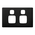 Linea - Powerpoint coverplate 2 gang asphalt