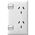 HPM Standard 10A Vertical Double Power Point with Pre-Wired Link White