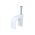 HPM Round Type Cable Clips 10mm White - 100 Pack