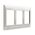 Excel Life - Common plate - Vertical coverplate 3 vertical outlets mulitpanel white