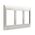 Excel Life - Common plate - Vertical coverplate 3 vertical outlets mulitpanel white
