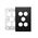 Excel Life EM Series Grid & Plate 5 Gang Matt Black