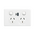 Excel Life Double Powerpoint with Type A+C 15W USB Charger Mechanism White