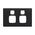 Linea - Powerpoint coverplate 2 gang midnight dash