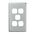 EXCEL - 5 Gang Switch Coverplate only - Matt Silver