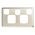 Excel - Double powerpoint with extra switch coverplate - Stainless Steel