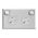 Excel - Horizontal double powerpoint 2 gang 10A 240V a.c. with extra safety gloss white
