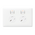 Linea - Horizontal double powerpoint 2 gang 10A 240V a.c. with extra safety white