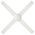 HPM Inspire Plywood 4 Blades Hangsure Ceiling Fan 1220mm 48 White