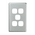EXCEL - 5 Gang Switch Coverplate only - Matt Silver