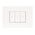 ARTEOR with NETATMO - Smart Switch Horizontal - 3 Gang - 3 Wire - White