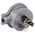 HPM 10A 3 Pins Side Entry Plug Top Grey