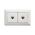 Como - Horizontal RJ45 socket A/V socket 2 gang RJ45 Cat6 white
