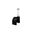 HPM Round Type Cable Clips 6mm Black - 20 Pack