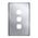Linea - Coverplate 3 gang matt silver