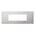 ARTEOR Square 6 Module Horizontal Coverplate Soft Aluminium