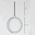 HPM Cersi 7W LED Warm White Circular Pendant Light White Finish