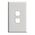 EXCEL - 2 Gang Grid & Coverplate Only - For 770 Series Mechanisms - White