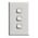 Excel - Vertical Rocker Switch - Single Pole Double Throw - 3 Gang 10A - White