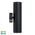 Tivah Black TRI Colour Up & Down Wall Pillar Lights