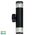Highlite Black TRI Colour Up & Down Wall Pillar Lights