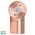 Tivah Solid Copper TRI Colour Fixed Down Wall Pillar Lights