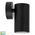 Maxi Tivah Aluminium Black TRI Colour Fixed Down Wall Pillar Lights
