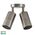 Tivah Titanium Aluminium TRI Colour Double Adjustable Wall Pillar Lights