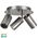 Tivah Titanium Aluminium 3 Light Round Plate