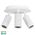 Tivah White 3 Light Round Plate