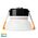 Gleam White with Chrome Insert Tri Colour Fixed Deep LED Downlight