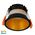 Gleam Black with Gold Insert Tri Colour Fixed Deep LED Downlight