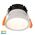 Gleam White with White Insert Tri Colour Fixed Deep LED Downlight