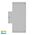 Quadru Square White TRI Colour Up & Down LED Wall Light