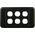 Digitek 6 Gang Wallplate (No Mech) - Black - 05DWP06BK