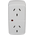 Hills Antenna 10 Amp Double Adaptor - Vertical Surge Protector - 09HDA-2 V-S/WHT