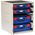 Cabinet c/w 2 Large + 2 Small PC Lid Cases - Blue - 33SCS2L2SA-BL
