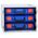 Cabinet c/w 3 Small PC Lid Cases - Blue - 33SCS3SA-BL