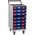 Cabinet Trolley c/w 7 Small PC Lid Cases- Blue - 33SCS7STA-BL