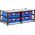 Dual Frame assembled c/w 4 Large PC Lid  Cases-Blue - 33SFD4LA-BL