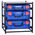 2 Large Drawer Frame + 1 Small Drawer Assembled c/w PC Lid Cases- Blue Blue Cases - 33SFS2L1SA-BL