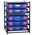 5 Small Drawer Frame Assembled c/w 5 Small PC Lid Cases- Blue - 33SFS5SA-BL